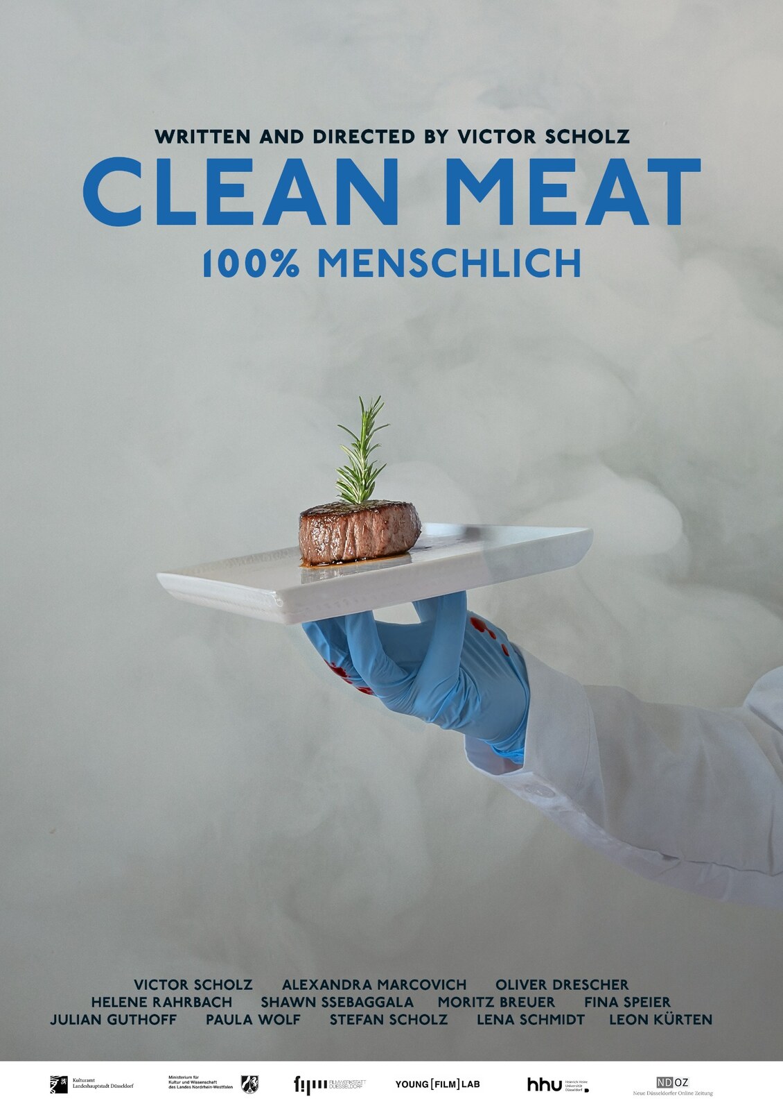 Filmplakat des Kurzfilms Clean Meat – 100 Prozent menschlich