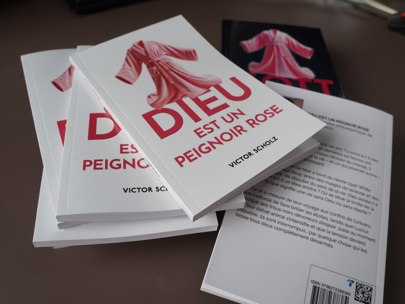 Französische Ausgabe Dieu est un peignoir rose von Victor Scholz