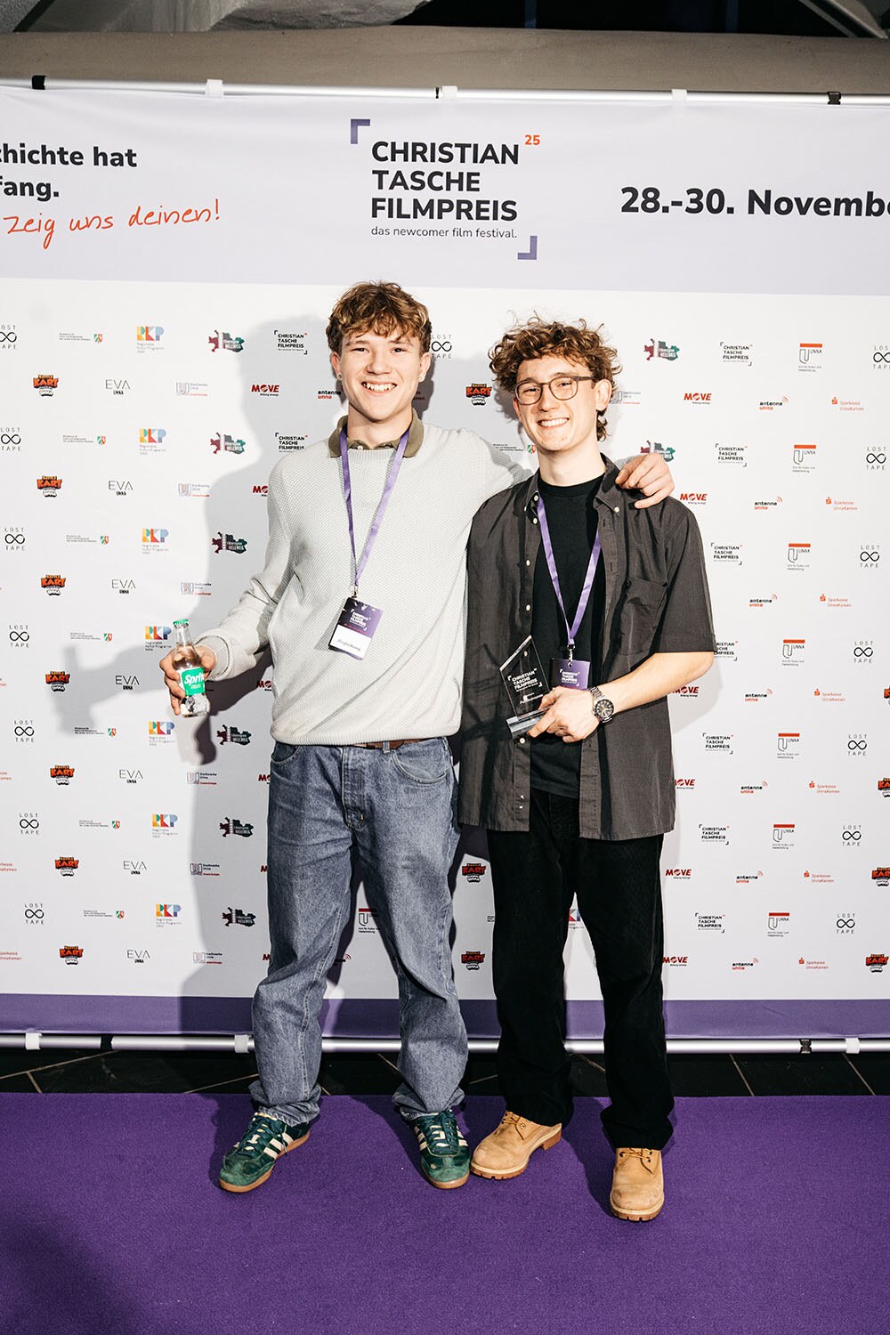 Arthur Scholz und Victor Scholz beim Christian-Tasche-Filmpreis